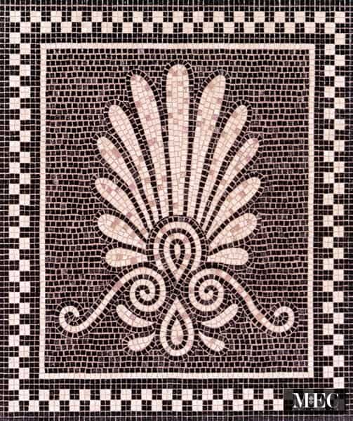 Roman marble mosaic motif eubea bruno