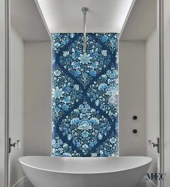 Custom Mosaics MEC | Floral wall art pattern.