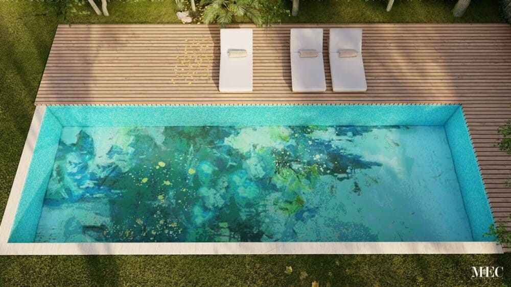 Nurva Glass Mosaic Tile Pool