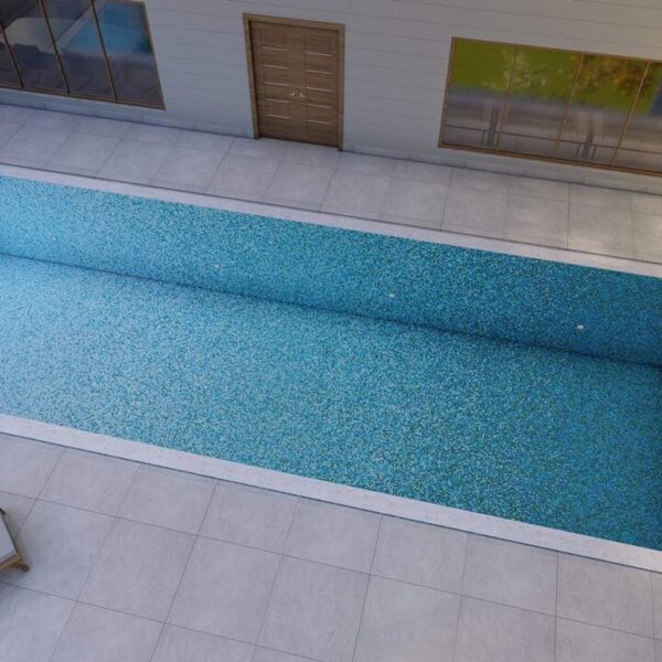 PIXL mosaic blue glass mosaic fading pool tile shade depth