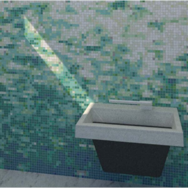 abstract invigorating green white glass mosaic bathroom wall