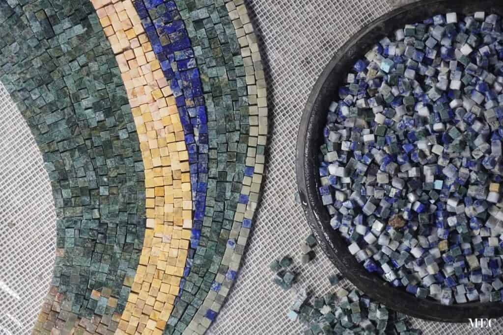 Marble mosaic colors