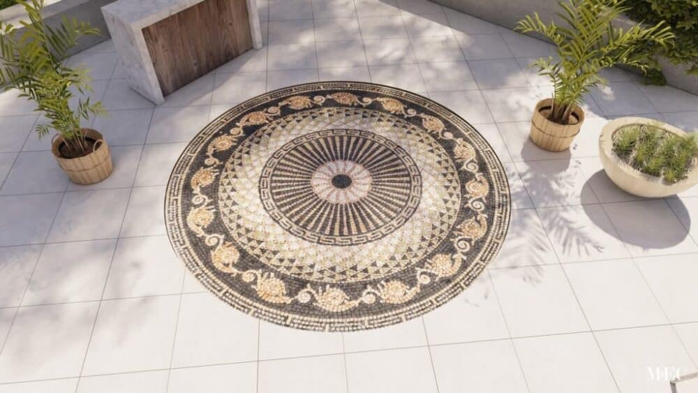 Magari Mosaic Floor Medallion