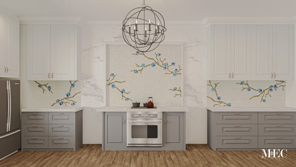 kitchen backsplash wall blossom