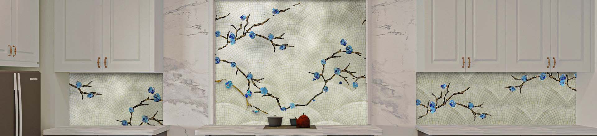 bespoke handcrafted mosaic backsplash