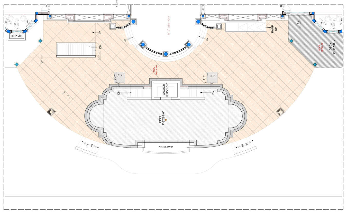 pool deck floor flooring plan working drawing