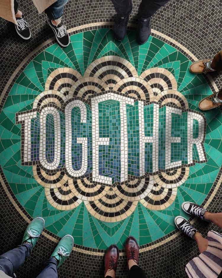 together typography mosaics