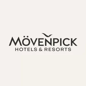 Mövenpick Hotels & Resorts logo with modern typography and bird-shaped accent above the letter “N”.