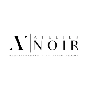Modern black logo for Nicholas Moriarty Interiors, showcasing bold initials and clean, minimalistic typography.