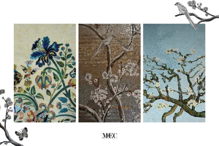 floral mosaic art tropical tile inspiration blog banner image