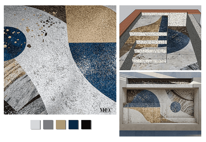 Earthy and Nature-Led Mosaic Pool Colors