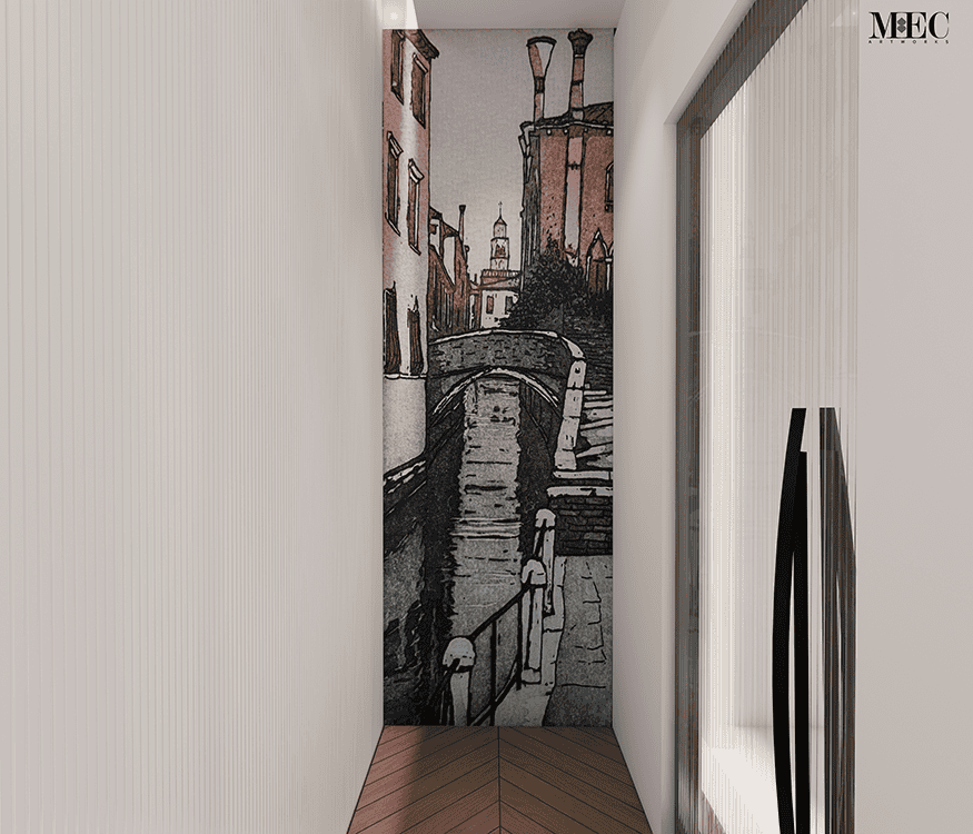 venetian inspired mosaic mural
