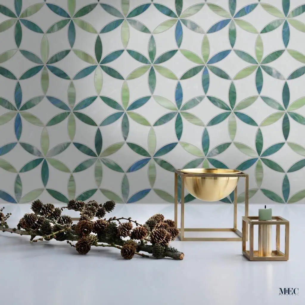geometric waterjet mosaic design