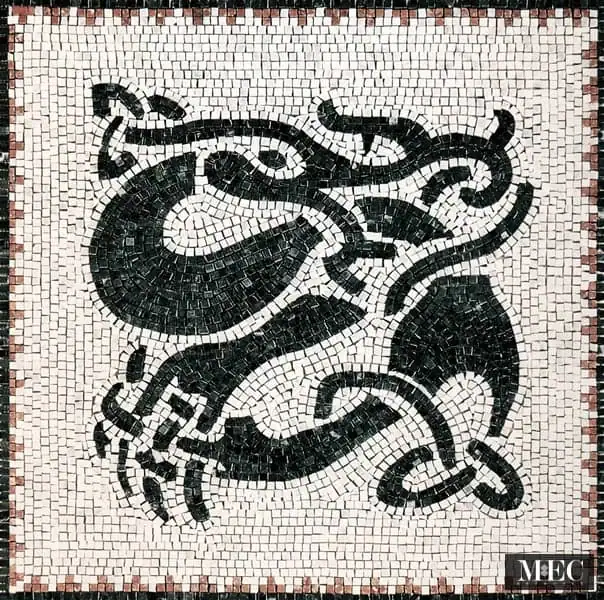 Drago Custom Marble Dragon Mosaic Art