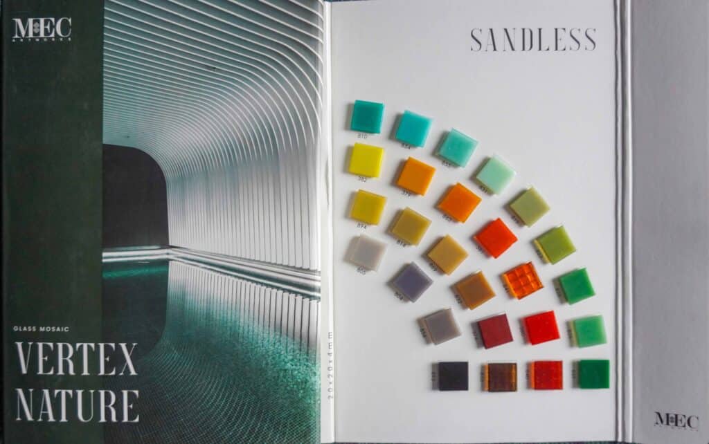 Color samples for mosaics