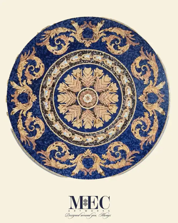 Medallion Design Blue and Gold