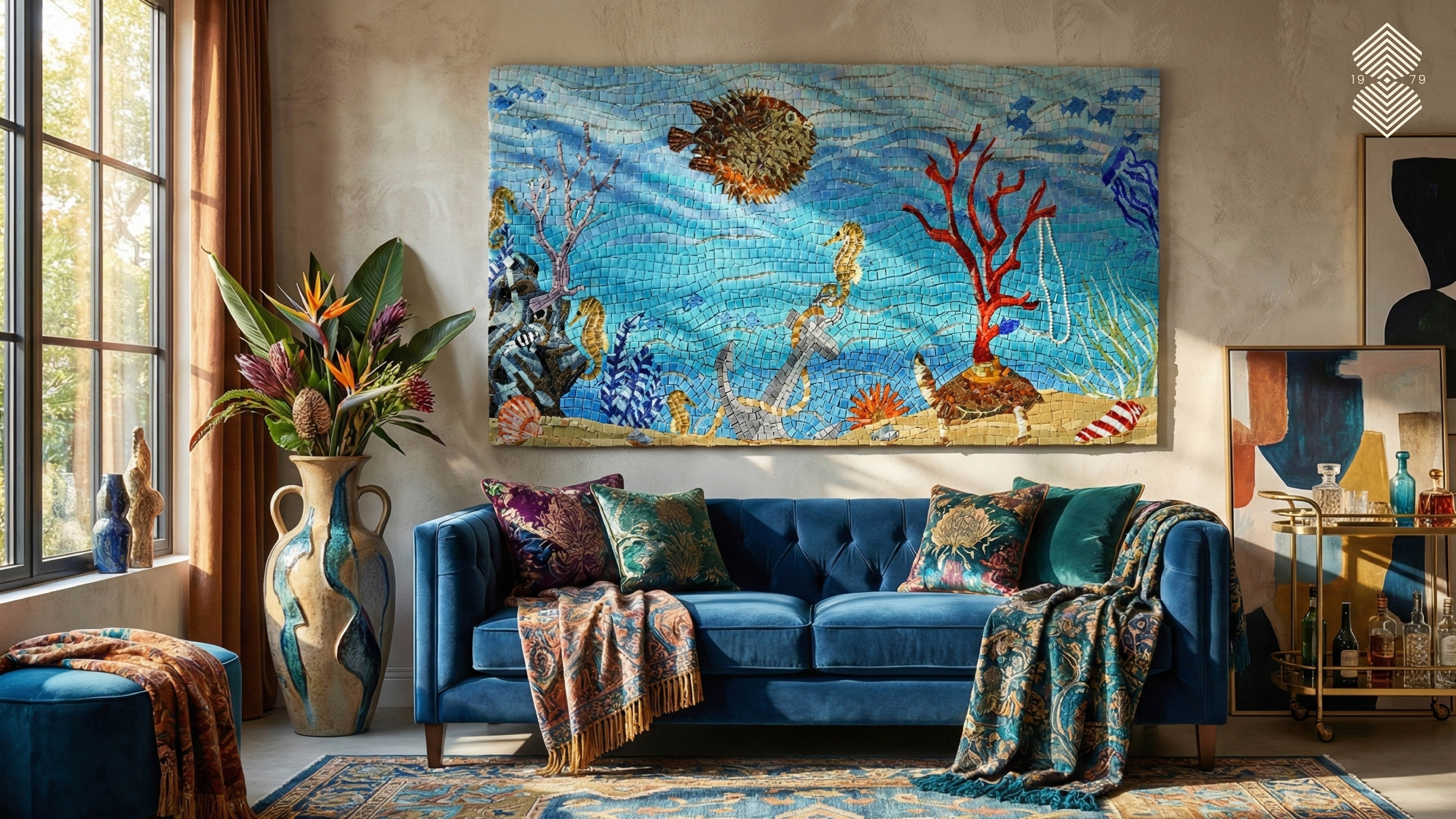 textured natural stone mosaic patterns