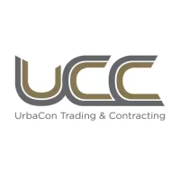 UCC logo for UrbaCon Trading & Contracting in bold modern design with grey and gold.